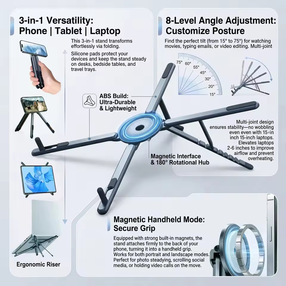 Photography Basics - Supporto Magnetico Portatile per Telefono e