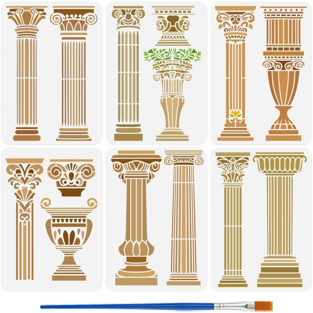 Photography Architecture - 6 stencil per colonne romane per