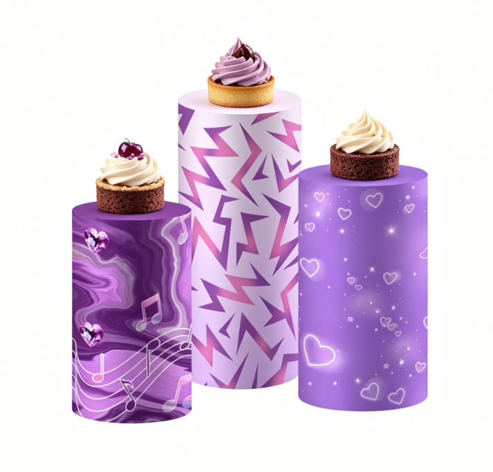 Backdrop Stand Kit - Copertura per piedistallo cilindrico viola con