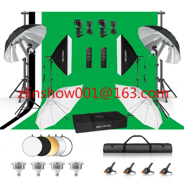 Backdrop Stand Kit - Attrezzatura per studio fotografico 2.6*3m/2*3m Sfondo