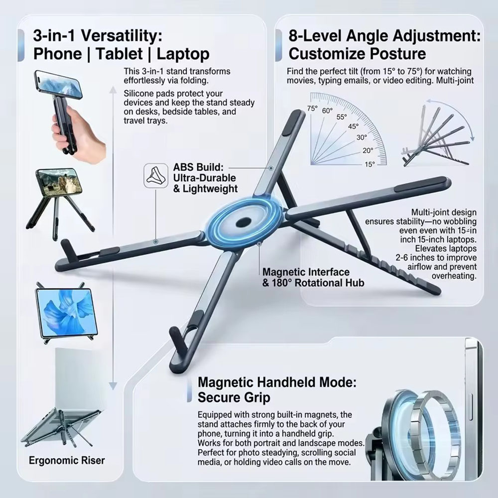 Photography Basics - Supporto Magnetico Portatile per Telefono e
