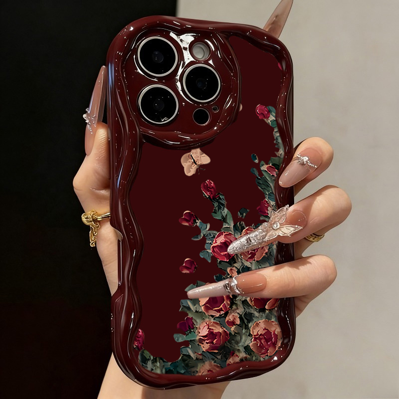 Photography Hobby - Custodia per telefono con motivo floreale