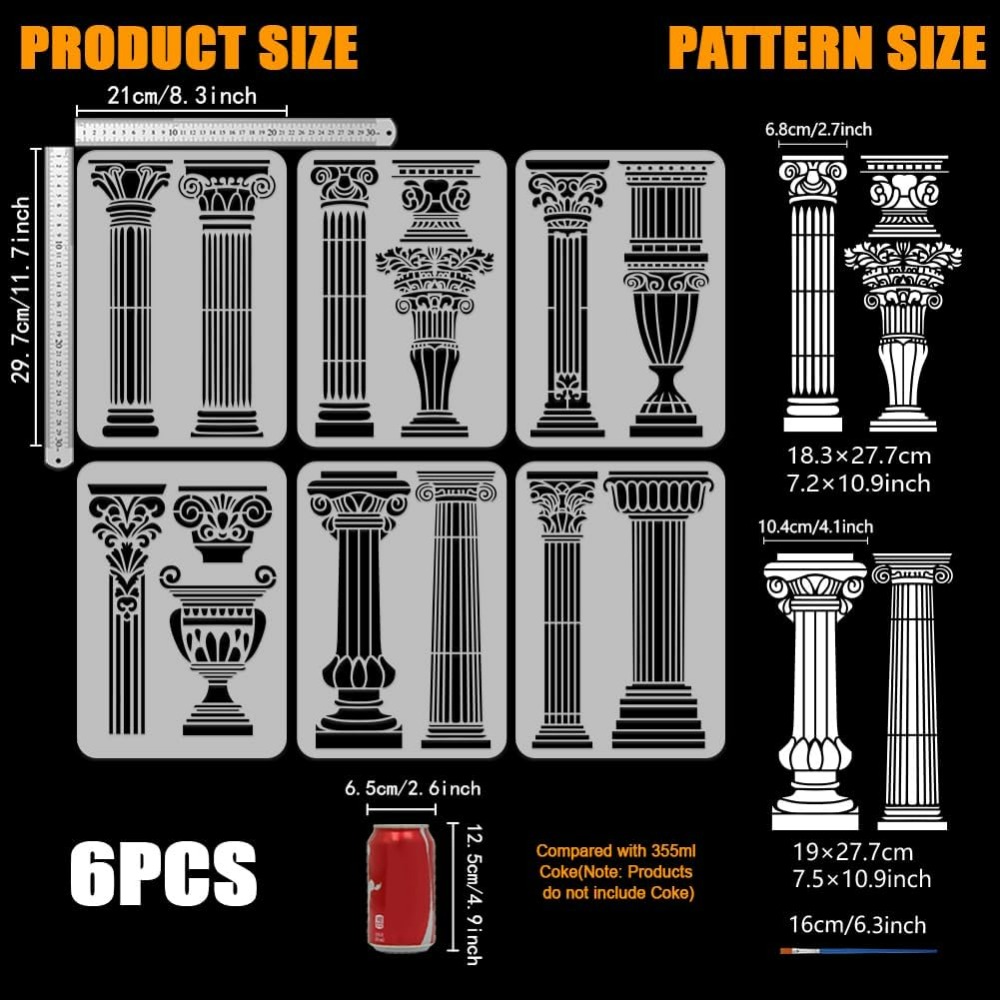 6 stencil per colonne romane p - Photography Architecture recensione e prezzo