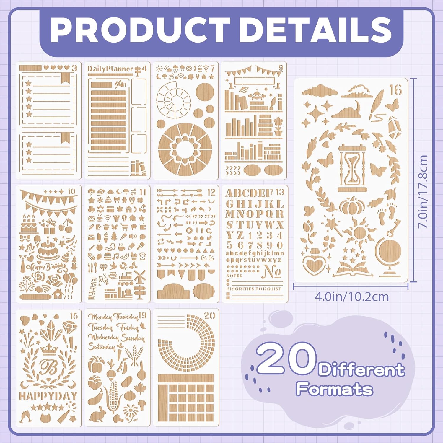 Set di 20/30/36/40 Stencil in  - Photography Model recensione e prezzo