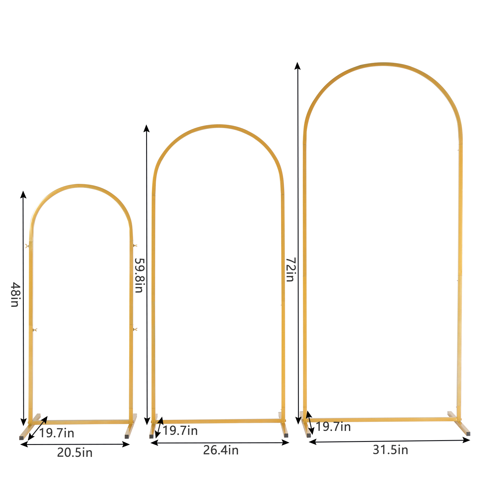 Set di 3 Archi in Metallo Dora - Backdrop Stand Kit recensione e prezzo